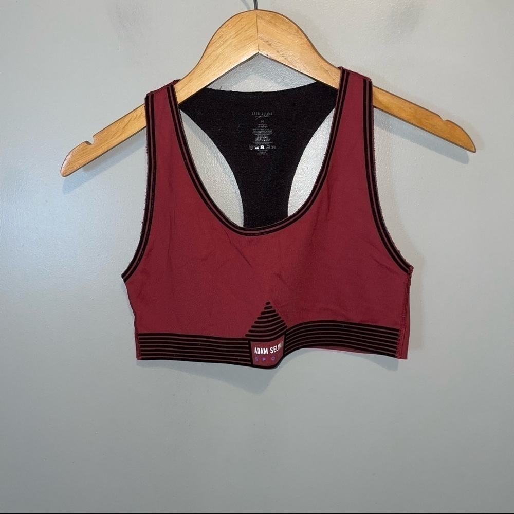 Adam Selman Sport Bra Bonded Nylon Spandex